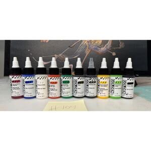 LOT OF 10 Golden High Flow Acrylics 1 fl. oz. /30 ml Sealed No Duplicates LOT104